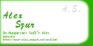 alex szur business card